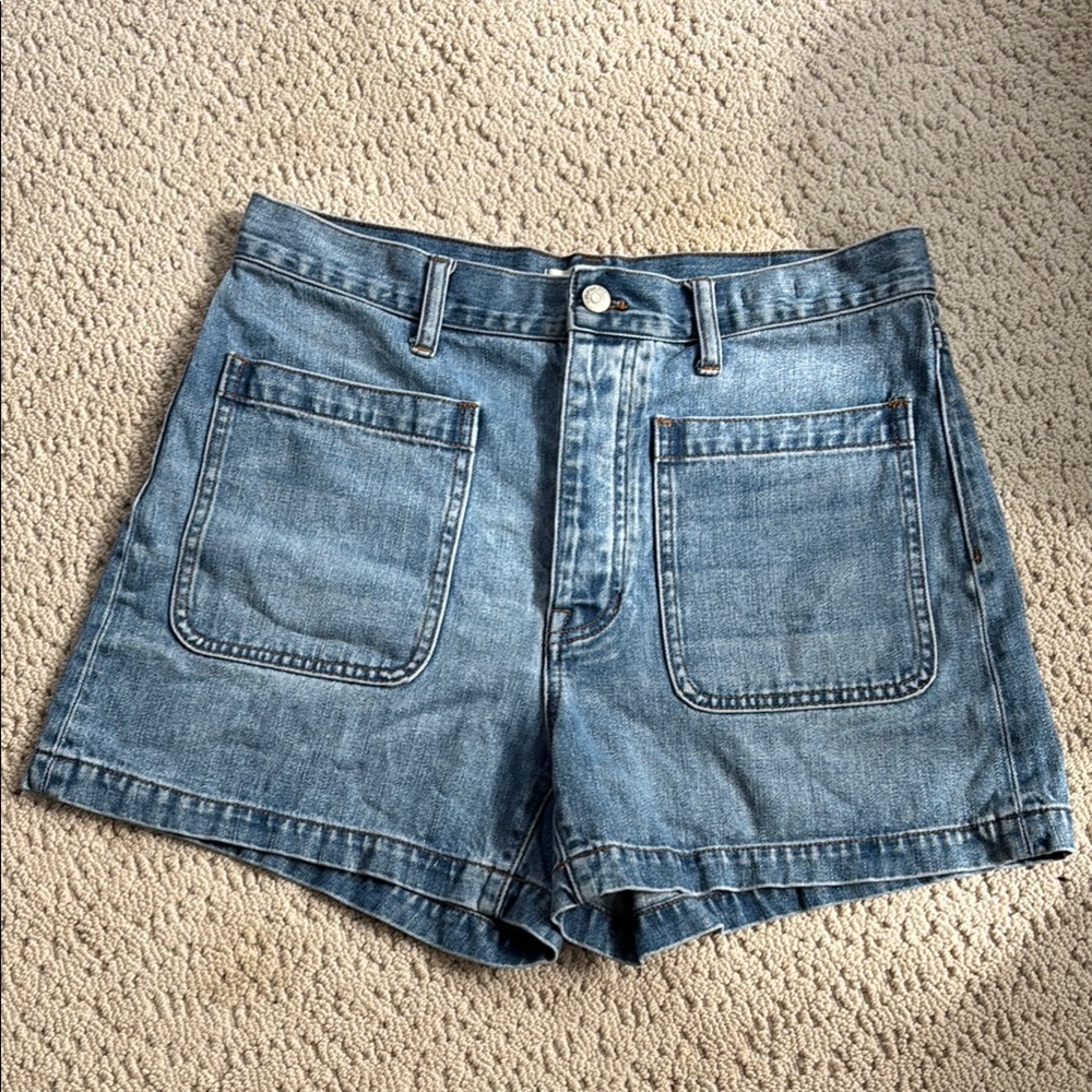 Madewell Blue Jean Shorts High-Waisted Relaxed Fit